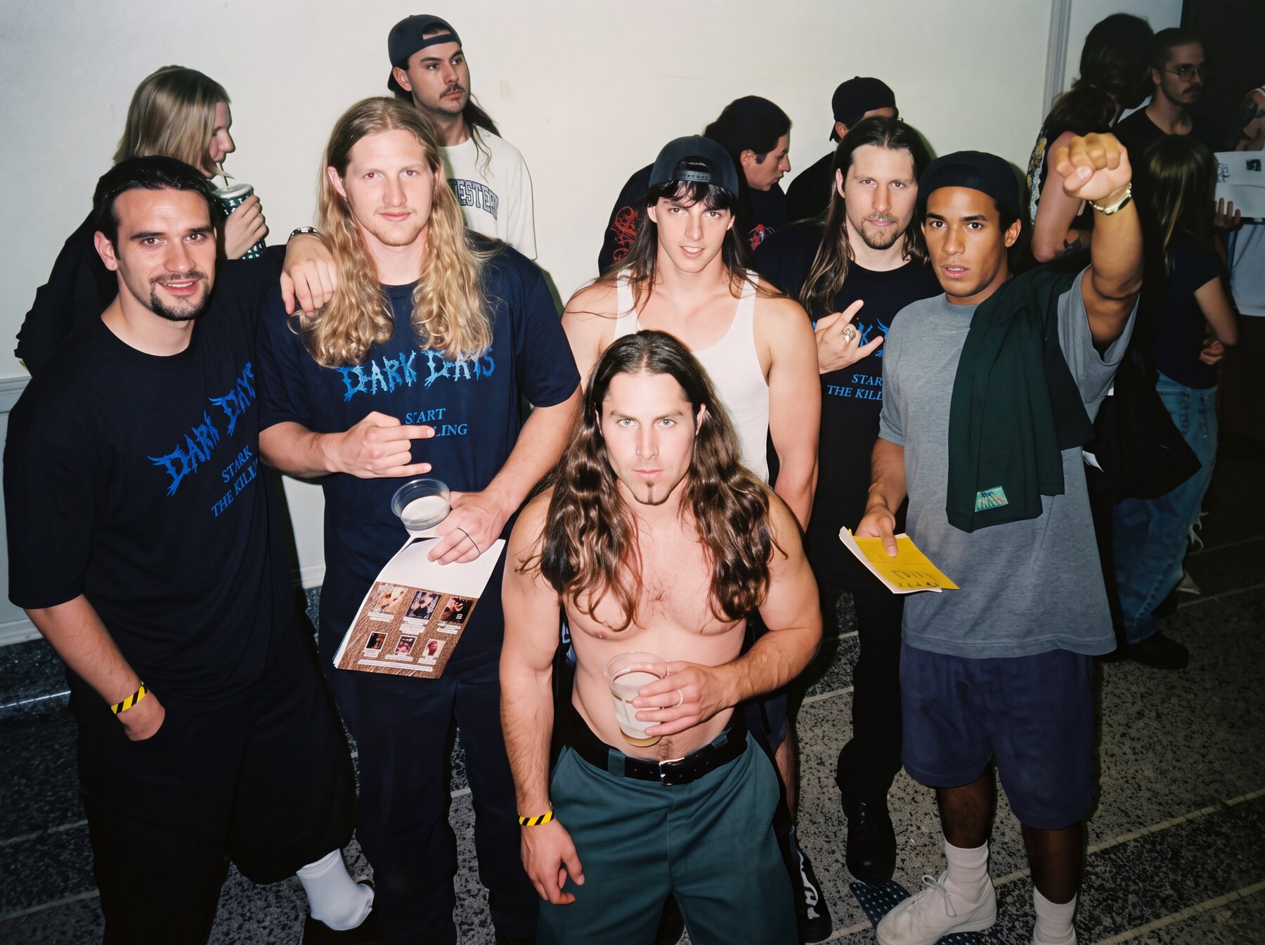 Alex Obradovic, Tom, Robert Michaelian, Daryl Parvin, Mike Michaelian and Haywood Payne at the Milwaukee Metalfest, 1999
