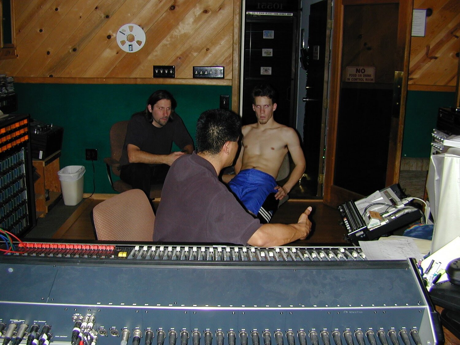 Mike Michaelian, Kevin Talley and Dave Gehlihar in the control room at Selah Recording