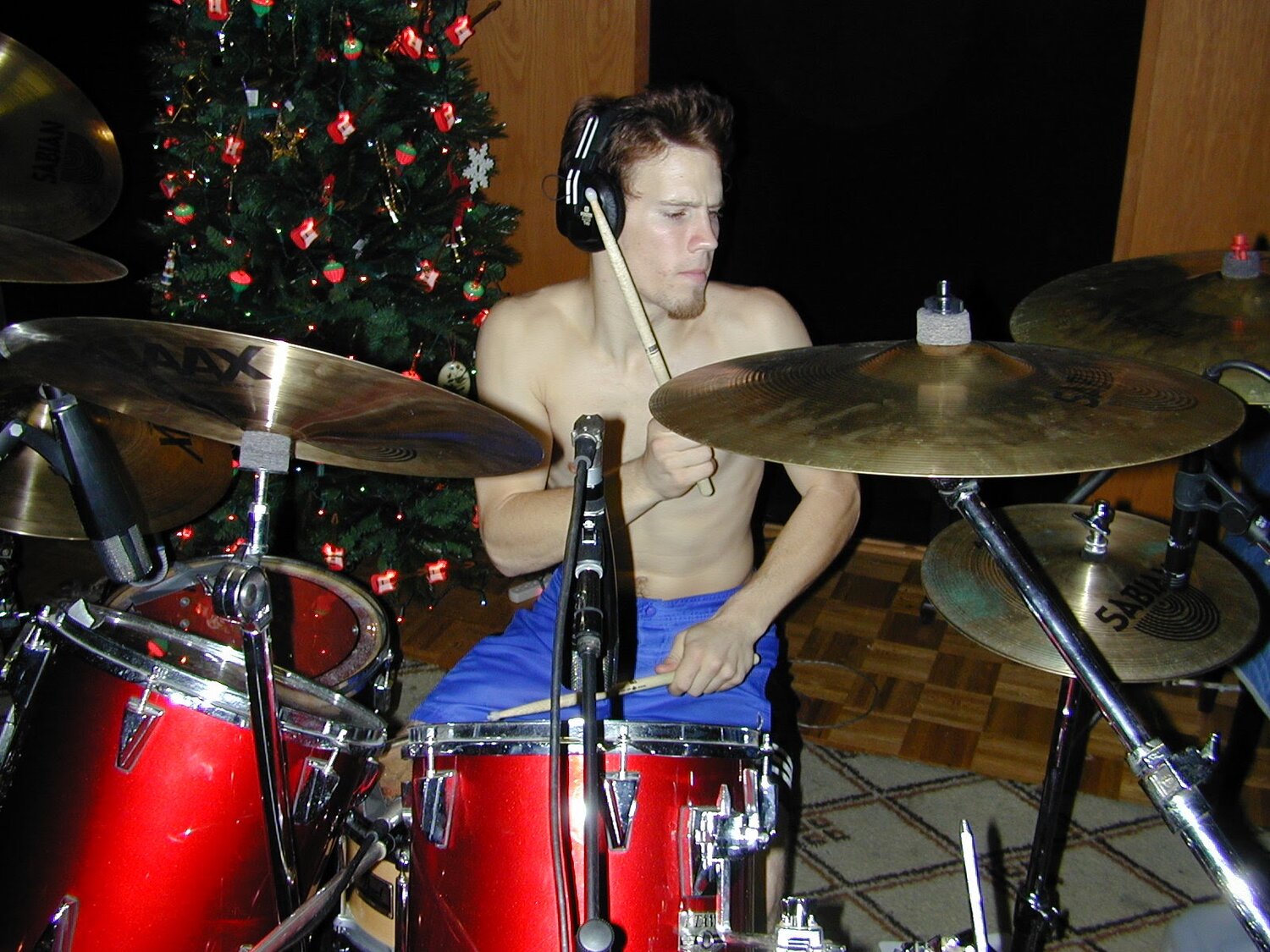 Kevin Talley tracking drums for Screaming in Horror at Selah Studios